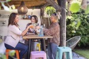 Indus statafel + 4 barkruk Indus